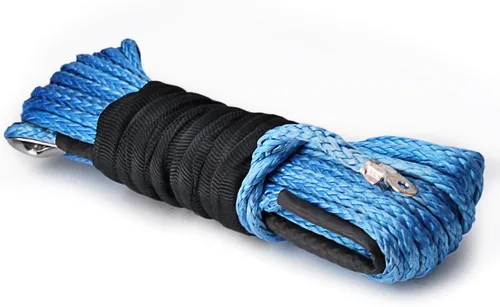 Vista 4 de Cable de cuerda sintética del torno con gancho para ATV UTV SUV KFI, recupero, repuesto, Azul