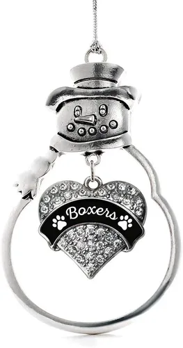 Vista 177 de Colgante de plata con diseño de Detroit con forma de corazón y muñeco de nieve con circonitas cúbicas