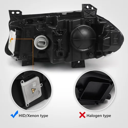 Vista 7 de Conjunto de faros delanteros FIONE Xenon/HID compatible con Dodge Charger 2015-2021 con luz diurna LED en el lado izquierdo del conductor LH