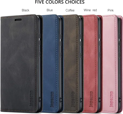 Vista 8 de Funda para Samsung Galaxy A42 5G con bloqueo RFID, tarjetero y función atril magnético, funda de piel con tapa para Samsung Galaxy A42 5G de 6.6