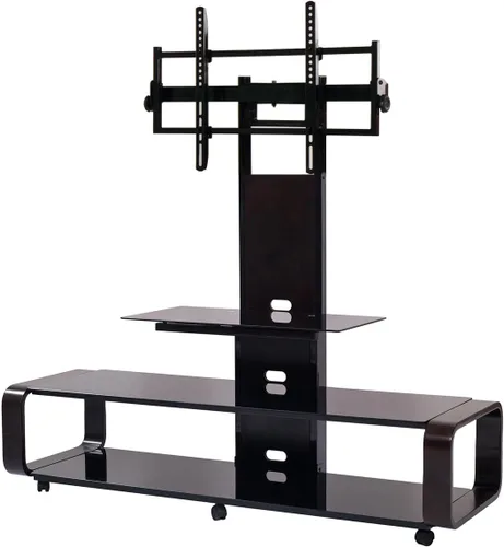 Vista 3 de TransDeco TD685ES - Soporte de TV con soporte y rueda para TV de 35 a 85 pulgadas, color espresso/negro