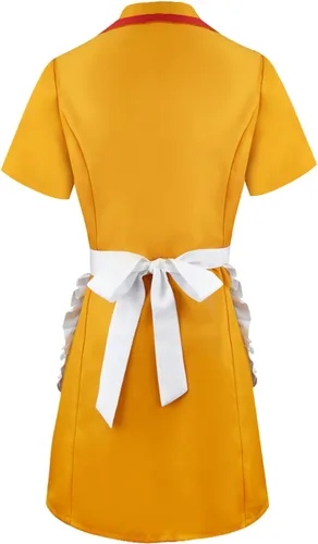 Vista 3 de GOLDSTITCH Uniforme de camarera para mujer, disfraz de fiesta B-amarillo