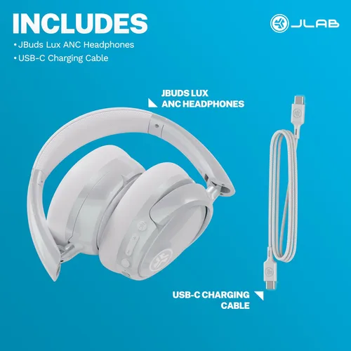 Vista 38 de JLab JBuds Lux ANC Jelle Auriculares inalámbricos sobre la oreja, fondo rubor Fondo Blush