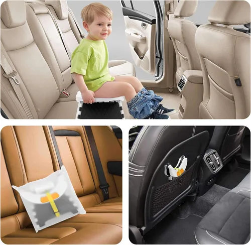 Vista 3 de Asiento de entrenamiento portátil para niños pequeños, inodoro plegable para niños, inodoro plegable para niños, orinal de viaje para automóvil