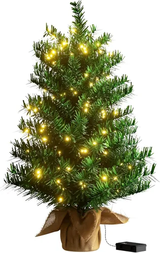 Vista 11 de Árbol de Navidad artificial con luces de 6 pies, abeto preiluminado Verde