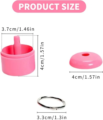 Vista 2 de Ycfish Llavero con soporte de anillo, estuche de joyería de viaje, caja deportiva portátil, bolsa de aretes de viaje, organizador de almacenamiento