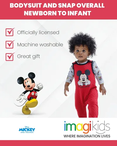 Vista 3 de Disney Mickey Mouse - Body de bebé para recién nacido a bebé