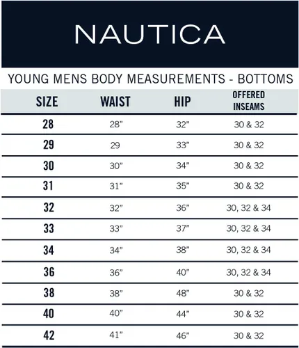 Vista 3 de Nautica Pantalón de sarga elástico frontal plano para hombre joven