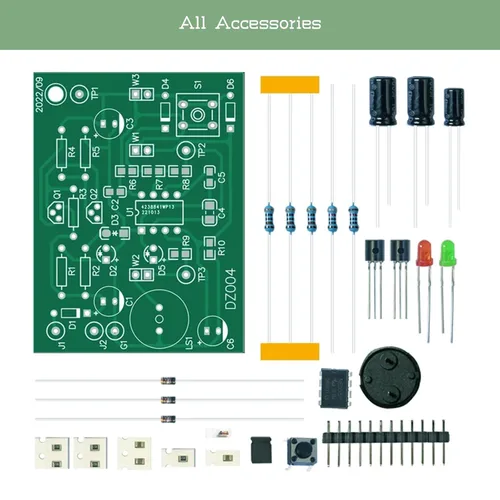 Vista 3 de EI Electrónico Musical Color Luz Timbre Jóvenes Soldadura Proyecto Práctica Kits Electrónicos para Soldadura Práctica a la Escuela Educación Kit