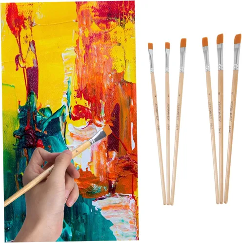 Vista 8 de TEHAUX Juego de pinceles de pintura para niños, juego de pinceles de acuarela, productos de oficina, suministros de pintura, pinceles de pintura al