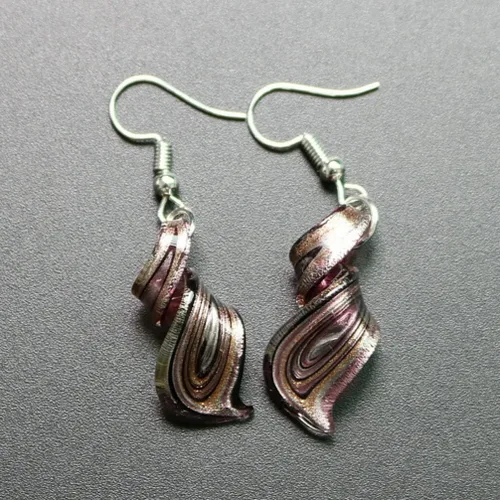 Vista 5 de Holibanna Aretes y collares en forma de espiral con colgante de cristal, joyería colgante, regalo para mujer, collar bohemio, aretes colgantes
