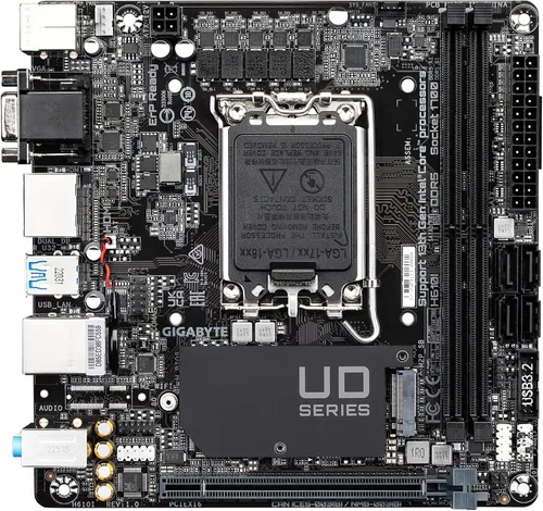 Vista 2 de GIGABYTE H610I (H610/ Intel/LGA 1700/ Mini-ITX/ DDR5/ Single M.2/ PCIe 4.0/ USB 3.2 Gen1/ Intel GbE LAN Chip/placa madre)