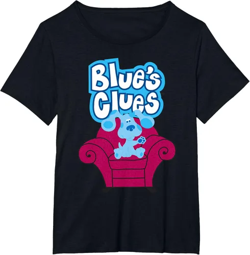 Vista 29 de Camiseta Blue's Clues On Red Sofa Negro