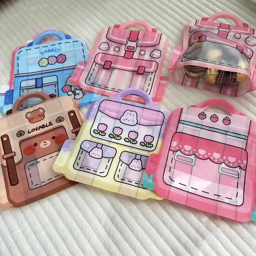 Vista 4 de YOKIOU 30 bolsas pequeñas de recuerdo de fiesta para baby shower, fiesta de cumpleaños, lindas decoraciones de fiesta de niños, bolsas de regalo