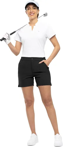 Vista 6 de TBMPOY Women's 5'' Golf Hiking Shorts Quick Dry with 5 Pockets Stretch Athletic Casual Summer Trip Water Resistant