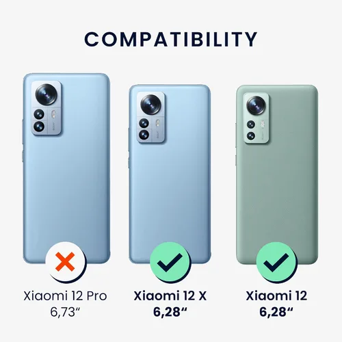 Vista 6 de kwmobile Funda cruzada compatible con Xiaomi 12/12X - Funda de silicona TPU con correa - Lavanda