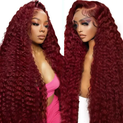 Vista 9 de Pelucas de cabello humano con encaje frontal de onda profunda 13x4 de 200 densidad, pelucas de encaje frontal HD de cabello humano completo