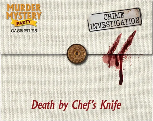 Vista 2 de Death by Chef's Knife Case Files Juego de detectives con evidencia, a