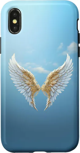 Vista 5 de Funda para iPhone 13 Heavenly Golden Angel Wings