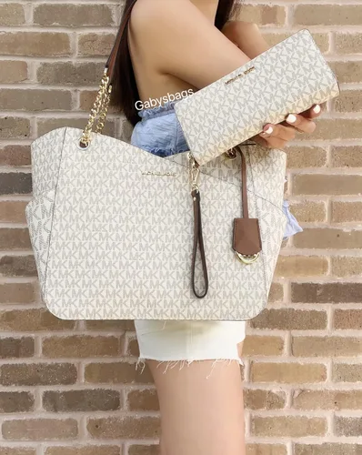 Vista 2 de Michael Kors JST - Bolso de hombro con cadena grande JST Continental firma marrón