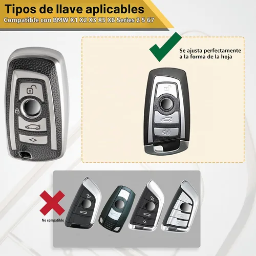 Vista 5 de Funda de llavero para BMW, accesorio de llavero de lazo trenzado