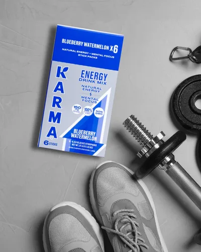 Vista 7 de Karma Paquetes de hidratación energética, paquete de 6, mezcla de bebida de sandía y arándanos con nootrópicos Cognizin®, vitaminas y apoyo