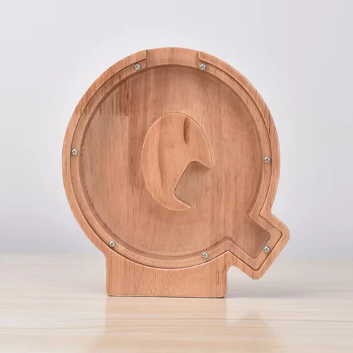 Vista 9 de Alcancías con nombre personalizado para niños, alcancía de letras personalizadas, banco de dinero del alfabeto de madera, regalos para niños