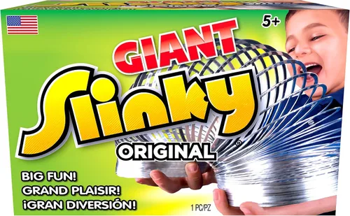 Vista 5 de Just Play - Slinky original gigante, resorte que camina de juguete, Slinky de metal, recuerdos de fiesta, juguetes antiestrés, rellenos
