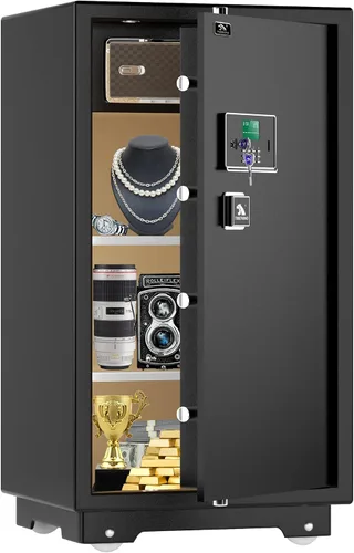 Vista 10 de TIGERKING Caja Fuerte Grande de Servicio Pesado, Caja Fuerte Digital de Seguridad para el Hogar de 3.47 Pies Cúbicos con Cerradura de Combinación