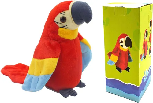 Vista 8 de Loro parlante – repite lo que dices con linda voz – Juguete electrónico de peluche que habla de mascotas para niños, juguetes de fiesta de regalo