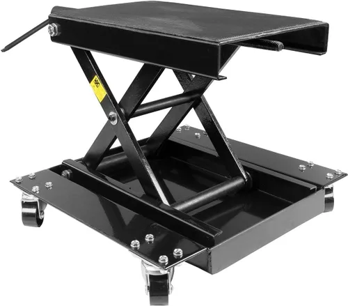 Vista 2 de Stark USA Gato de Tijera Central para Motocicleta Elevador de Piso para Motocicleta Dirt Bike con Carrito de Ruedas Capacidad de 1100 libras Mesa