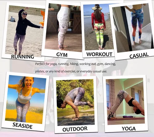 Vista 5 de Sustainale - Leggings de yoga con bolsillos para mujer