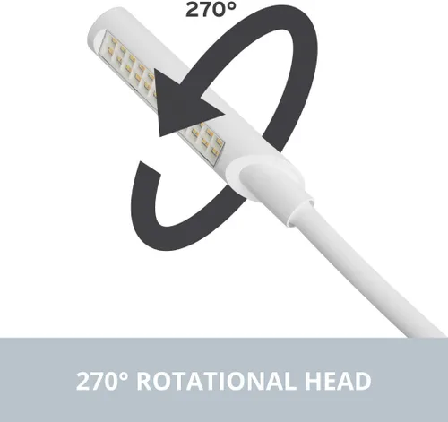 Vista 4 de Reliable UberLight™ Flex 1100TL - Luz de tarea rígida con cable – Luz LED portátil con soporte de mesa, cuello de cisne flexible de 26.5 pulgadas