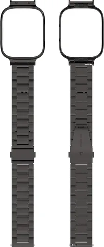 Vista 5 de Compatible con Redmi Watch 3 Lite/3 Active Band, bandas de metal de acero inoxidable, pulseras ajustables, accesorios de reloj inteligente