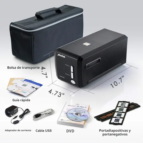 Vista 8 de OpticFilm 8200i SE escáner de películas 35mm Film & Slide Scanner. 7200 dpi / 48-bit Output, Integrated Infrared Dust/Scratch Removal. Bundle