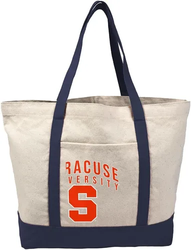 Vista 147 de Campus Lab Bolsa de lona con logotipo primario colegiado con bolsillo externo, bolsa de hombro reutilizable para ir de compras, playa Águilas A&m
