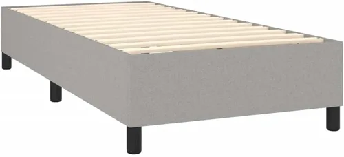 Vista 6 de vidaXL Cama de somier con colchón, marco de cama de tela individual XL, dimensiones de 39.4 x 79.9 pulgadas, transpirable y duradera, firmeza media