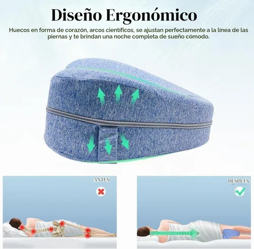 Vista 7 de Almohada de piernas, almohada de rodilla para dormir de lado, almohadas de alineación para dormir de lado, almohadas de piernas para dormir, cojín
