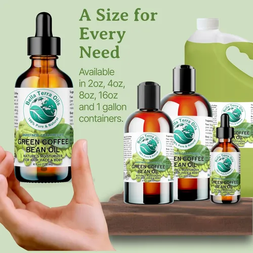 Vista 9 de Bella Terra Oils - Aceite de grano de café verde de 4 onzas - Rico en ácido quínico y lignanos, prensado en frío de auténticos granos de café