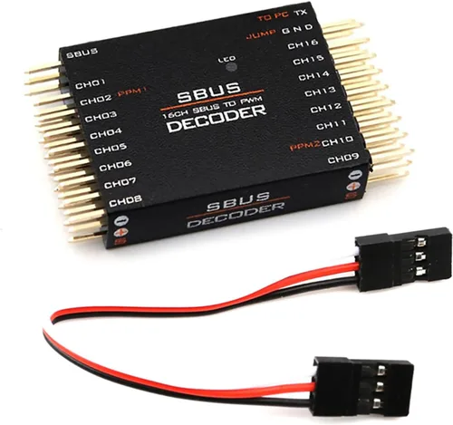 Vista 2 de MOUDOAUER Convertidor de señales de receptor de 16 canales, DIY RC 16CH Sbus a PWM/PPM/DECODER para Futaba para transmisor Frsky