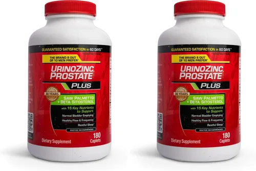 Vista 10 de Urinozinc Plus - Suplemento para la próstata con Beta Sitosterol y Saw Palmetto – Reduce las preocupaciones de micción frecuente y apoya la salud