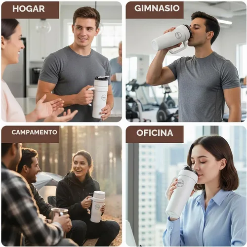 Vista 8 de MOJOCO Batidora portátil para batidos – Licuadora personal de 30 onzas con taza aislada para batidos y batidos – Recargable/inalámbrica, a prueba