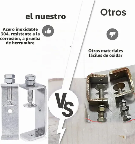 Vista 4 de Abrazadera C de acero inoxidable 304, abrazadera de tigre, abrazadera de carpintería, abrazadera en C resistente con aberturas de mandíbula anchas