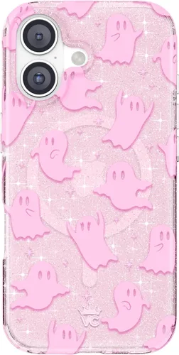 Vista 100 de VELVET CAVIAR Funda para iPhone 15, compatible con MagSafe, probada contra caídas de 10 pies, fundas protectoras de diseño, leopardo color rosa