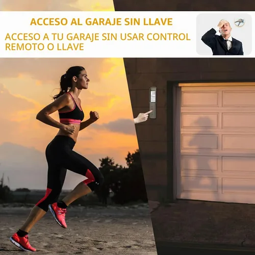 Vista 4 de Teclado remoto universal para apertura de puerta de garaje, repuesto para Chamberlain Liftmaster Genie Lineal Multi-Code Sears Craftsman Stanley
