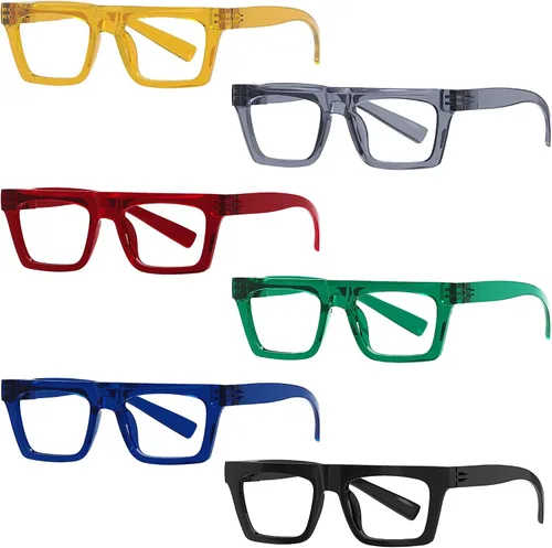 Vista 63 de Eyekepper Gafas de luz azul para hombre y mujer, paquete de 6 lentes Pilot Paquete de 6 color mezclado