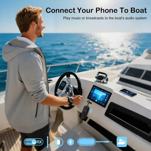 Vista 2 de Receptor transmisor Bluetooth 5.4 para avión, adaptador Bluetooth 2 en 1 con baja latencia, compatible con 2 auriculares, adaptador de transmisor