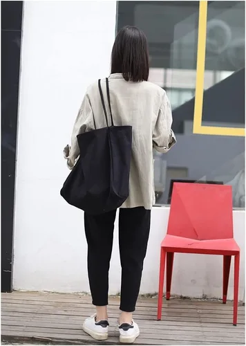 Vista 5 de Jeelow Bolso de mano de lona para hombre y mujer