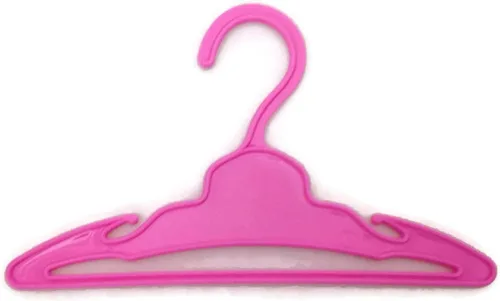 Vista 2 de Perchas para muñecas 12 rosas para ropa de muñeca de 18 pulgadas, accesorios para muñecas