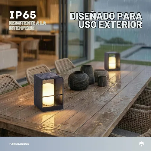 Vista 4 de Lámpara de mesa al aire libre solar LED, lámparas de mesa